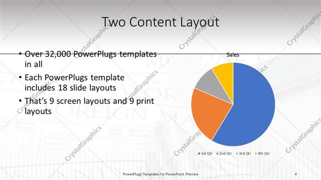 Two Content presentation slide layout