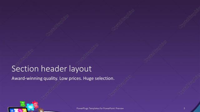 Section Header presentation slide layout