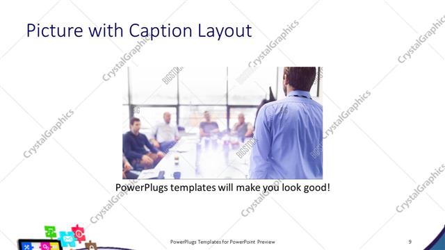 Picture with Caption presentation slide layout