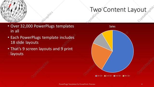 Two Content presentation slide layout