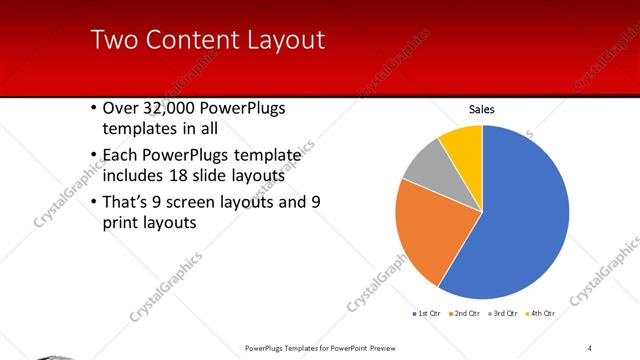 Two Content presentation slide layout