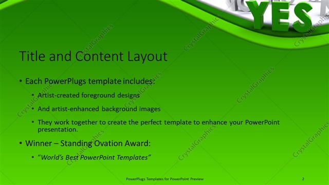 Title and Content presentation slide layout