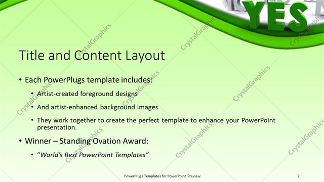 Title and Content presentation slide layout