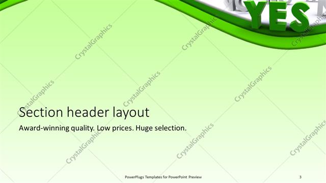 Section Header presentation slide layout