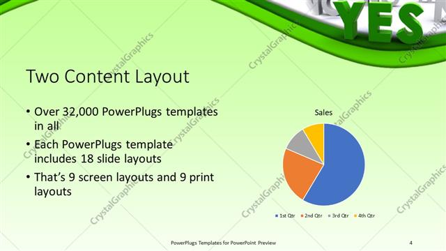Two Content presentation slide layout