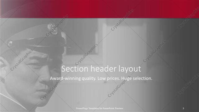 Section Header presentation slide layout