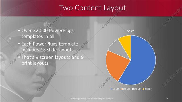 Two Content presentation slide layout