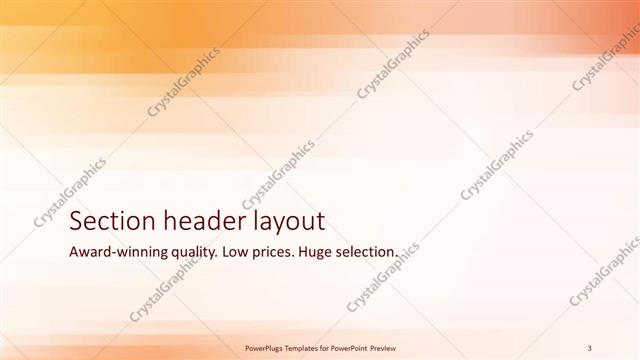 Section Header presentation slide layout