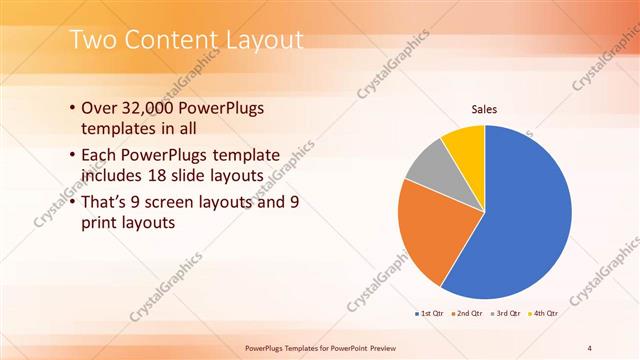 Two Content presentation slide layout