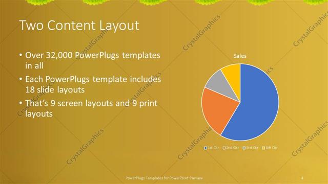 Two Content presentation slide layout