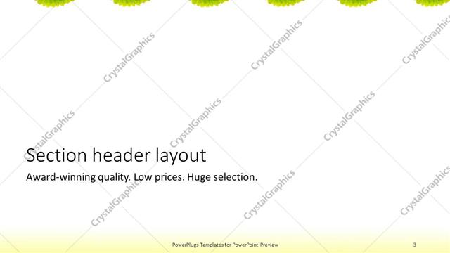 Section Header presentation slide layout