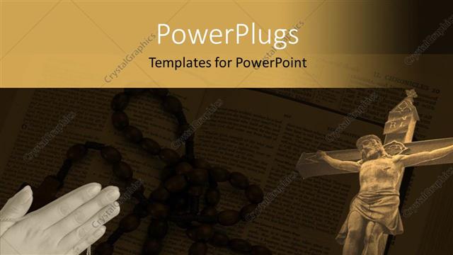  Presentation with jesus - Jesus being crucified with a bible in background