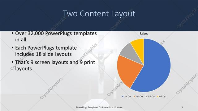 Two Content presentation slide layout