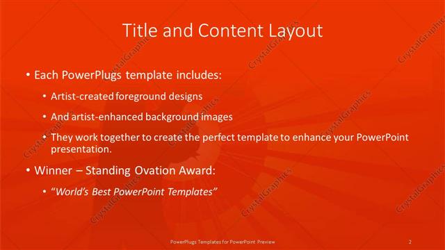 Title and Content presentation slide layout
