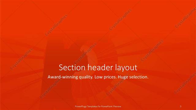 Section Header presentation slide layout