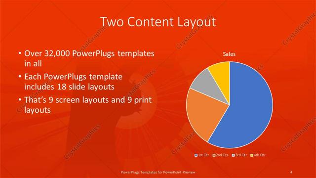 Two Content presentation slide layout