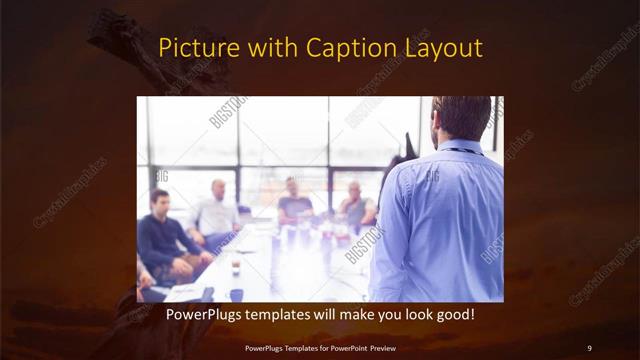 Picture with Caption presentation slide layout