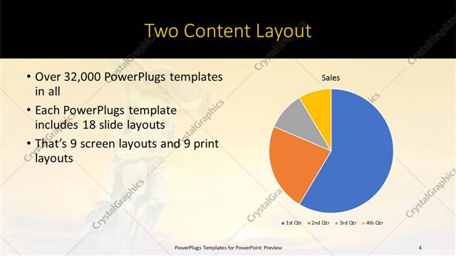 Two Content presentation slide layout