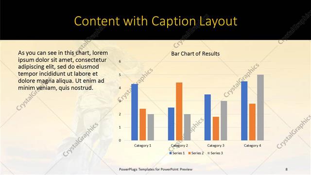 Content with Caption presentation slide layout