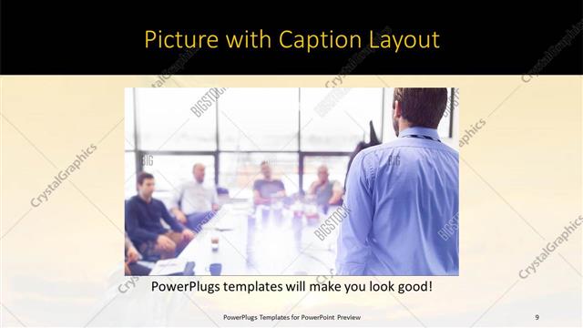 Picture with Caption presentation slide layout