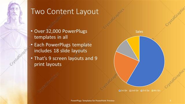 Two Content presentation slide layout