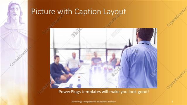 Picture with Caption presentation slide layout