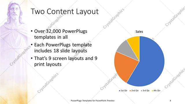 Two Content presentation slide layout
