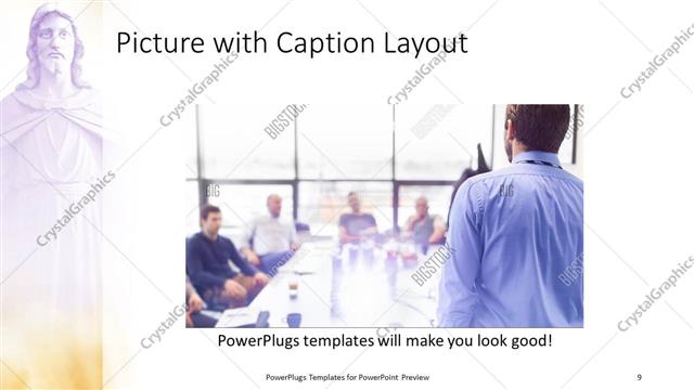 Picture with Caption presentation slide layout