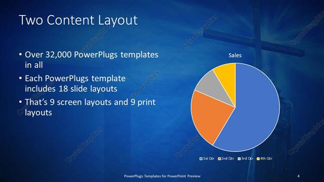 Two Content presentation slide layout