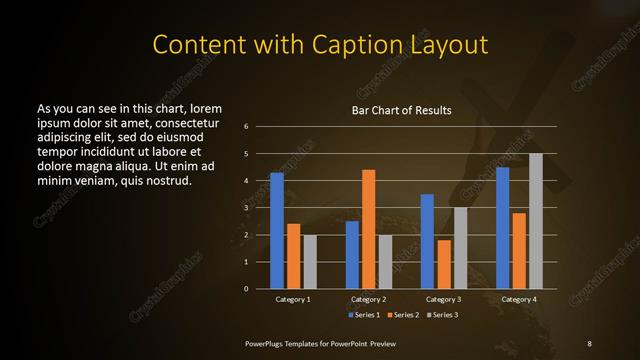 Content with Caption presentation slide layout