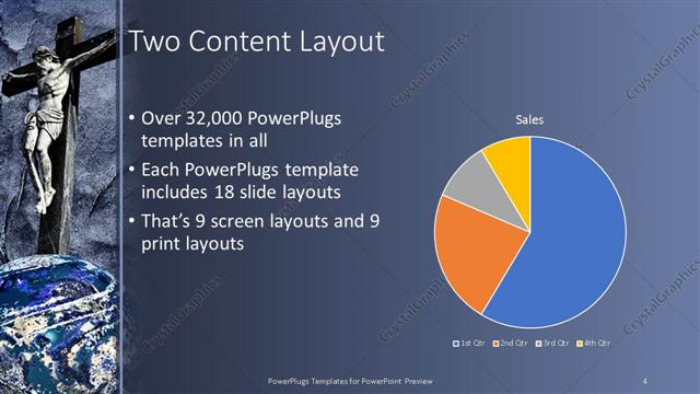 Two Content presentation slide layout