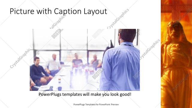Picture with Caption presentation slide layout