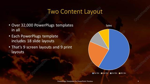 Two Content presentation slide layout