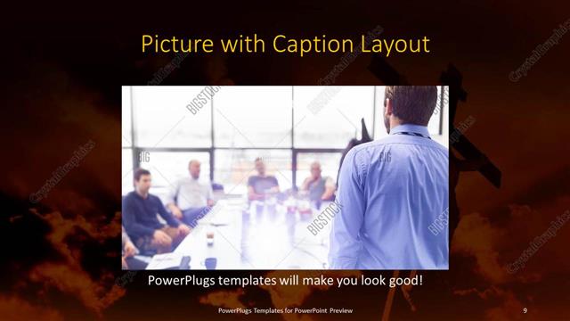 Picture with Caption presentation slide layout