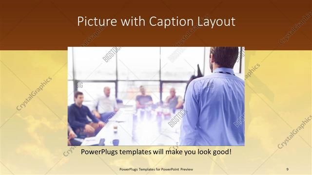 Picture with Caption presentation slide layout