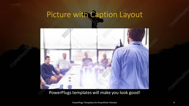 Picture with Caption presentation slide layout