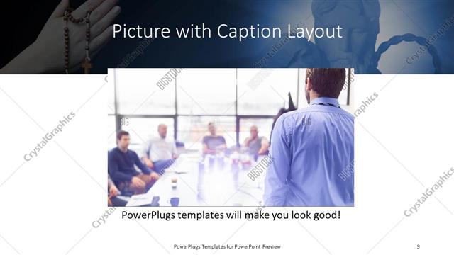 Picture with Caption presentation slide layout