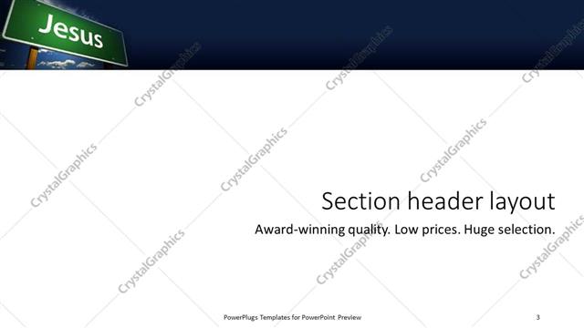Section Header presentation slide layout