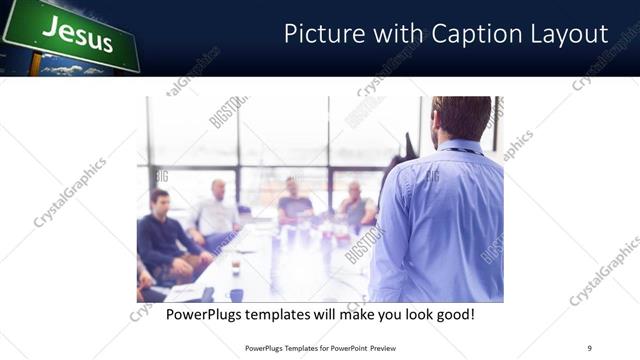 Picture with Caption presentation slide layout
