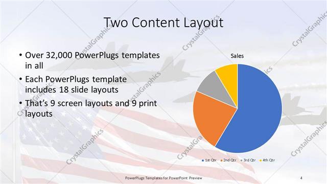 Two Content presentation slide layout