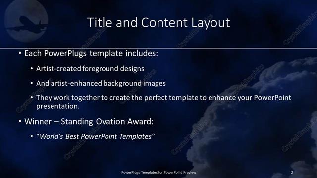 Title and Content presentation slide layout