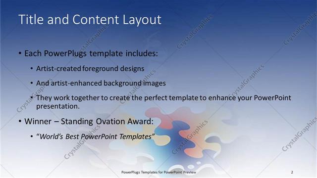 Title and Content presentation slide layout