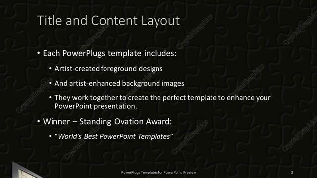 Title and Content presentation slide layout
