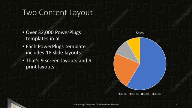 Two Content presentation slide layout