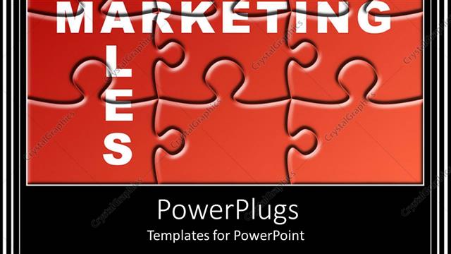  Presentation with sales - A jigsaw puzzle with black background