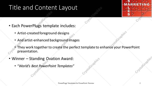 Title and Content presentation slide layout