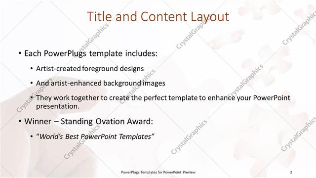 Title and Content presentation slide layout