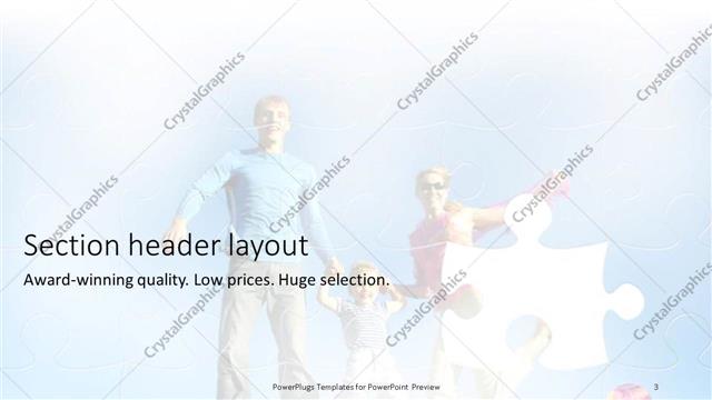 Section Header presentation slide layout