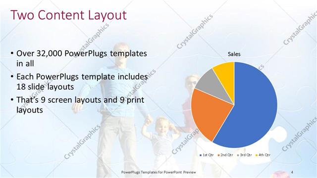 Two Content presentation slide layout