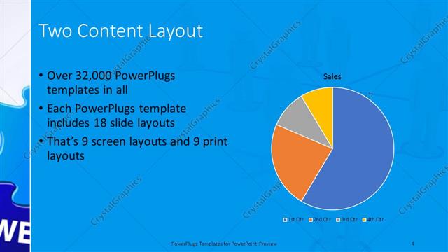 Two Content presentation slide layout
